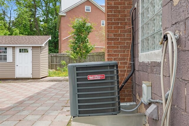 exterior details with central air condition unit