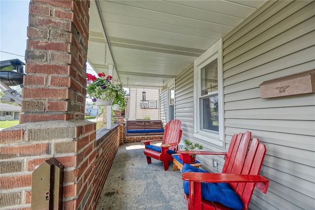 view of patio / terrace featuring covered porch