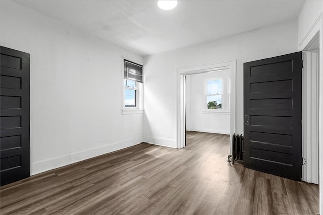 foyer entrance with a healthy amount of sunlight and dark wood-type flooring