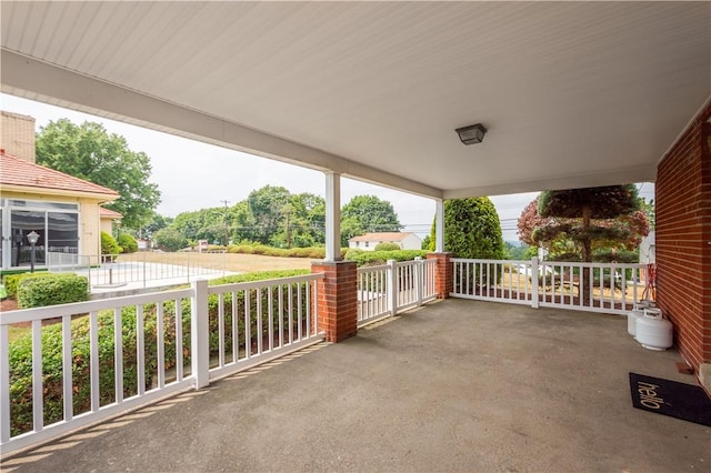 view of patio / terrace with a porch