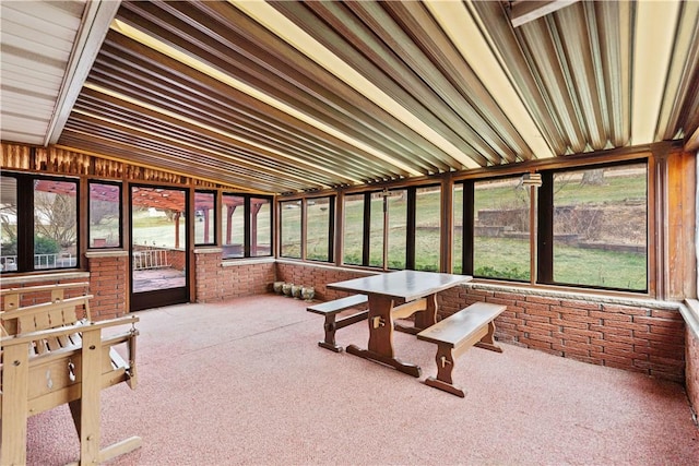 view of sunroom