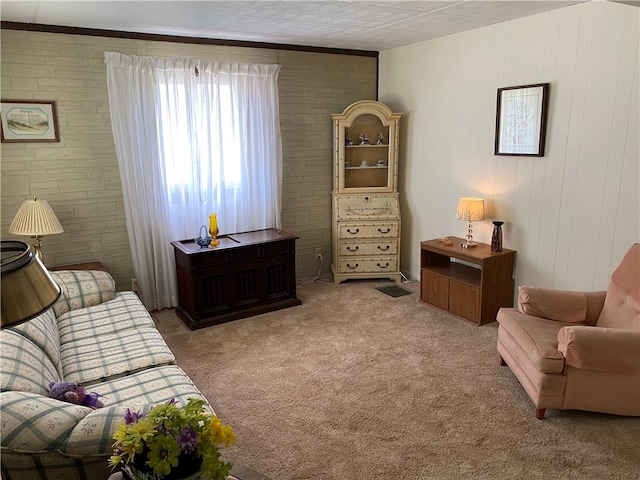 view of carpeted living room