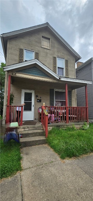 view of front of house with covered porch