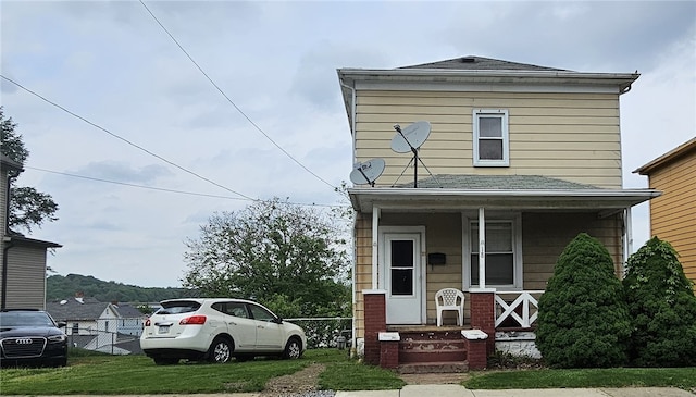 view of front of home with covered porch