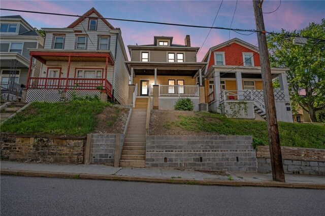 view of front of home featuring a porch