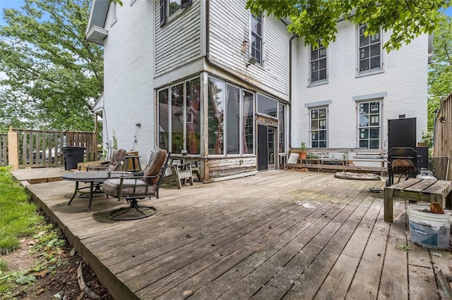 view of wooden deck