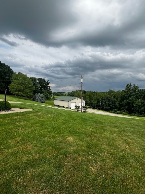 view of community featuring a lawn