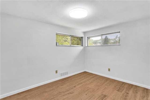 empty room featuring light wood-type flooring