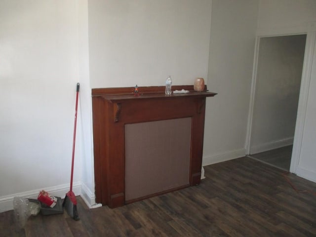 interior details with wood finished floors and baseboards