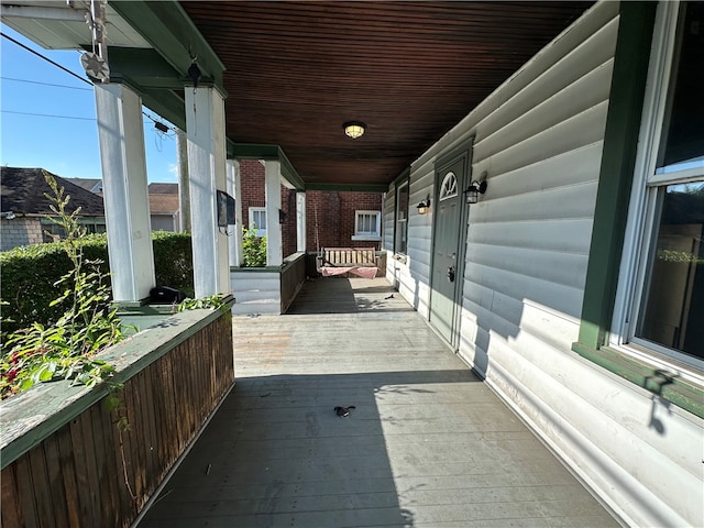 view of patio with a porch