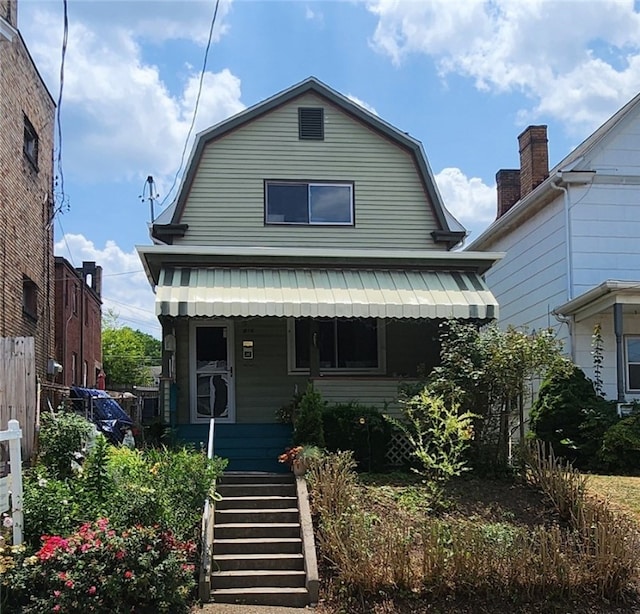 view of front of house with a porch