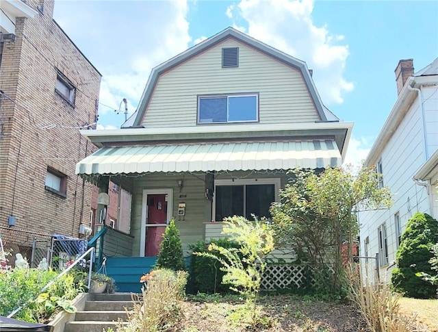 bungalow-style home with covered porch