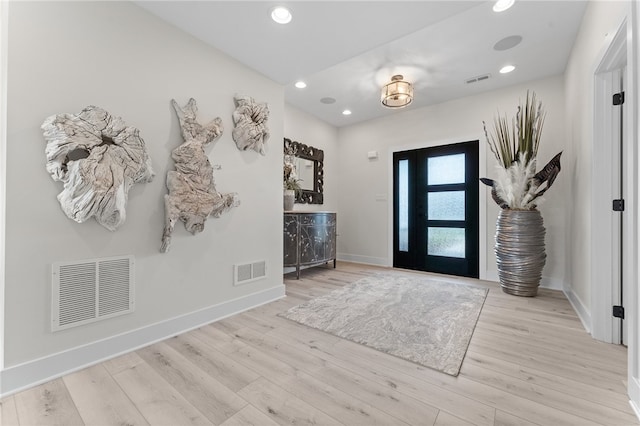 entryway featuring light hardwood / wood-style floors