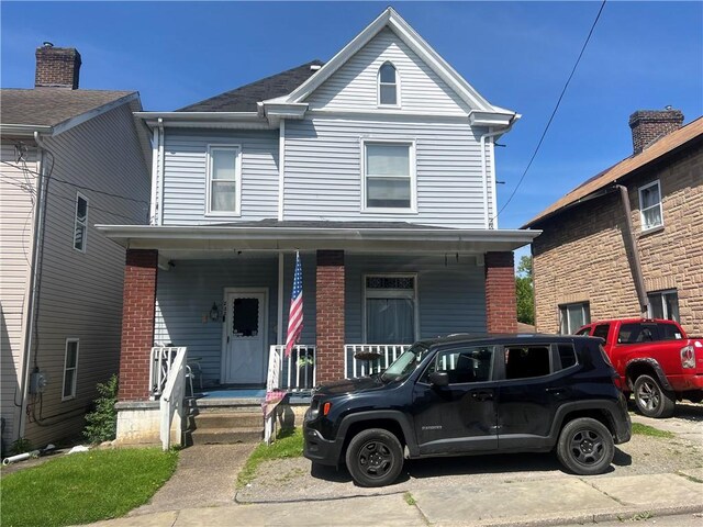 view of front of home with a porch