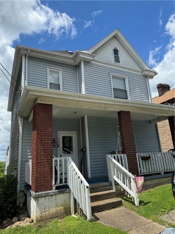 view of front of house with a porch