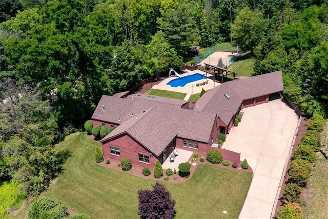 birds eye view of property