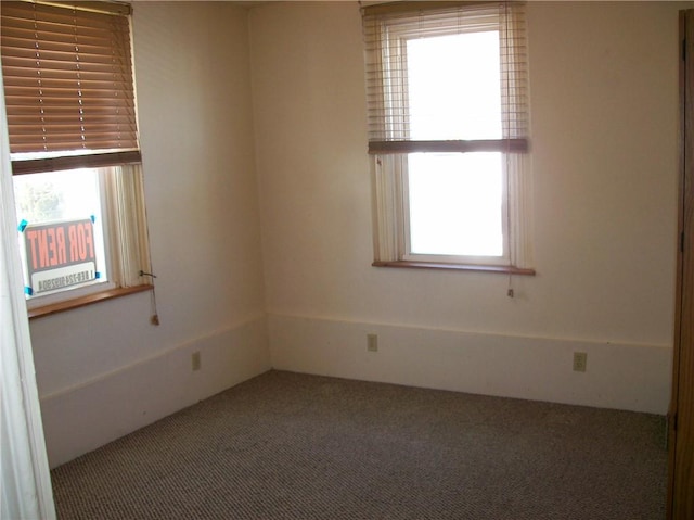 view of carpeted spare room