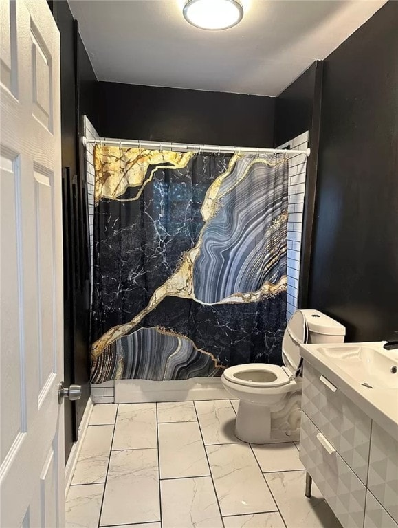 bathroom with tile floors and toilet