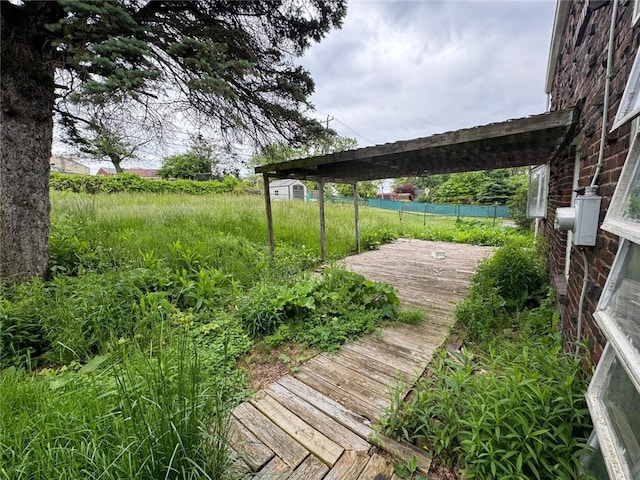 exterior space with a deck