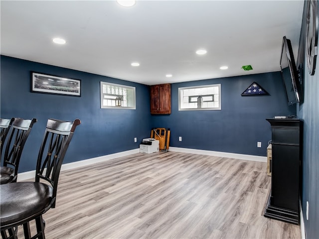 interior space featuring light hardwood / wood-style floors