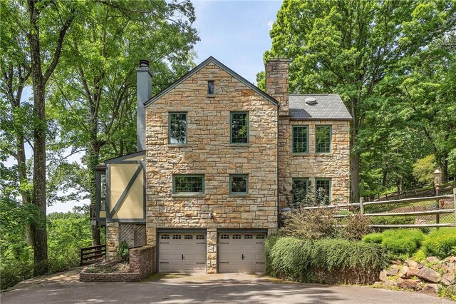 view of front of home featuring a garage