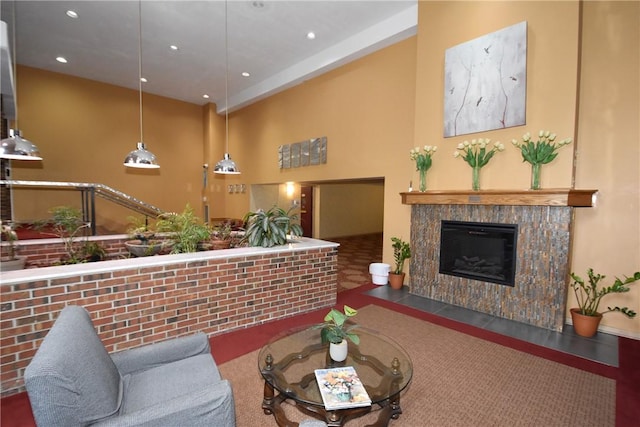 view of carpeted living room