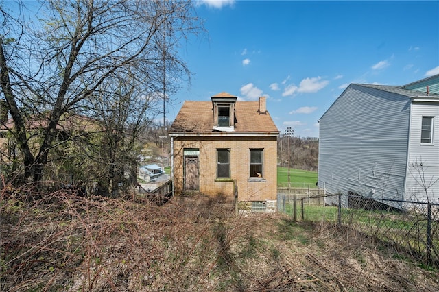 view of back of property