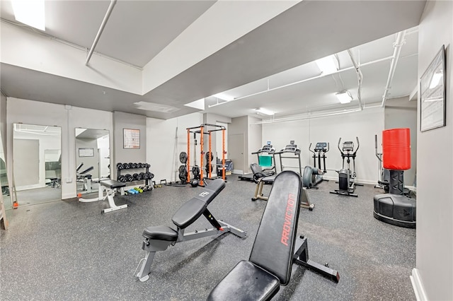 view of workout area