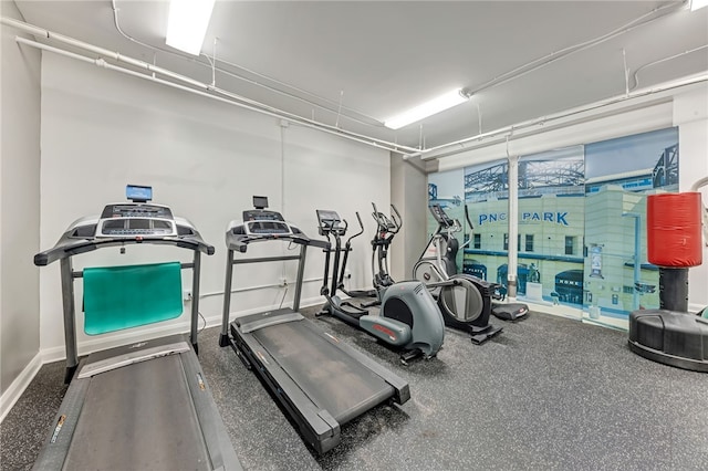 view of workout area