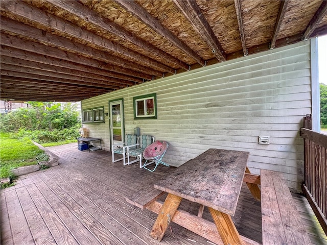 view of wooden terrace