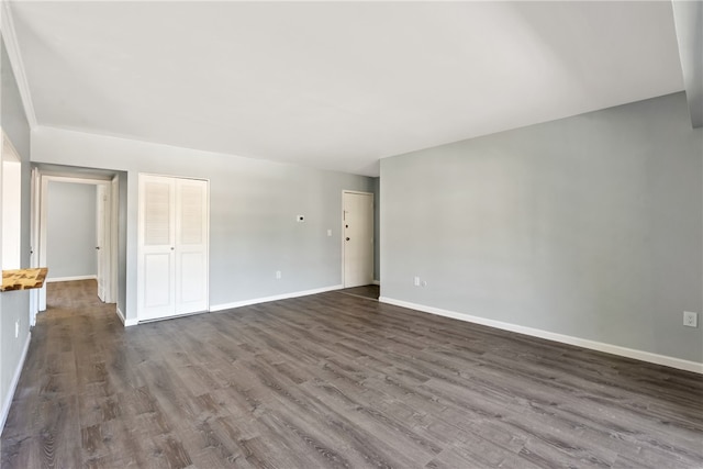 interior space featuring dark hardwood / wood-style floors