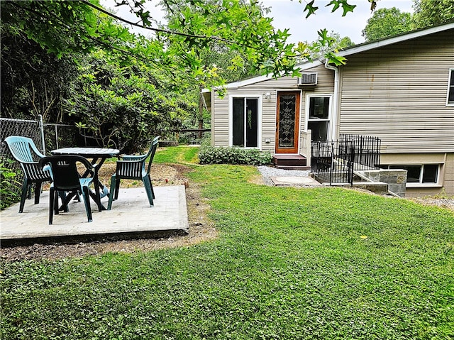 view of yard with a patio