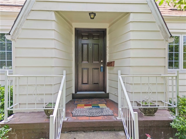 view of doorway to property