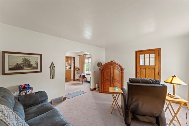 view of carpeted living room