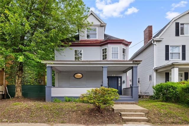 view of front of home with a porch