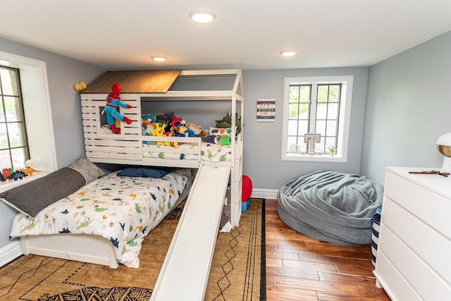 bedroom featuring wood-type flooring