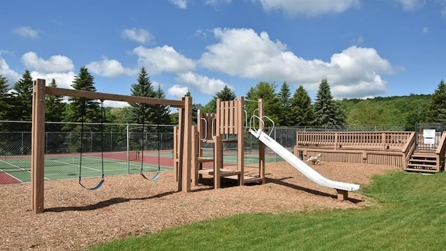 view of jungle gym