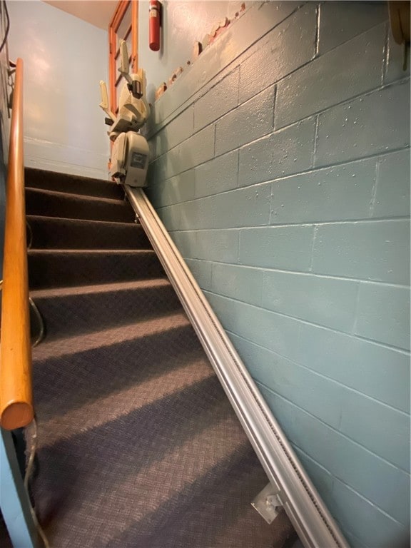 stairway with carpet