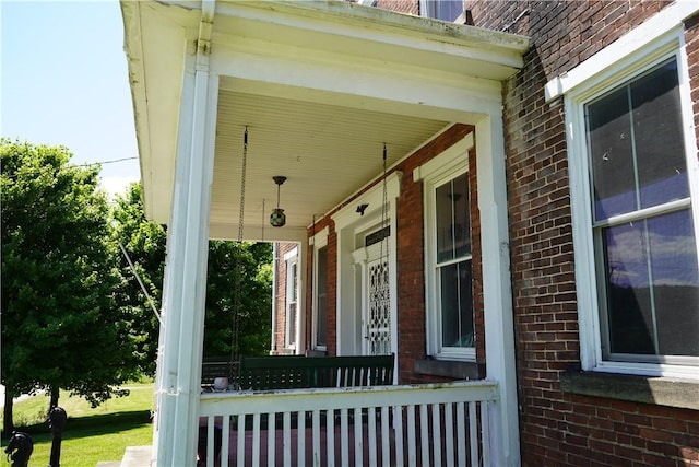 exterior space with a porch