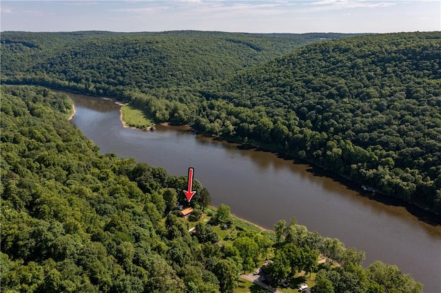 470 Truitt Rd, Pa, PA 16374 - drone / aerial view of a heavily wooded area and a large body of water