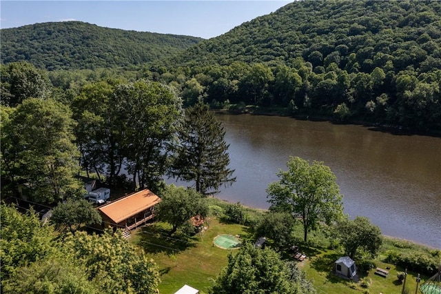 470 Truitt Rd, Pa, PA 16374 - bird's eye view of a water and mountain view and a heavily wooded area