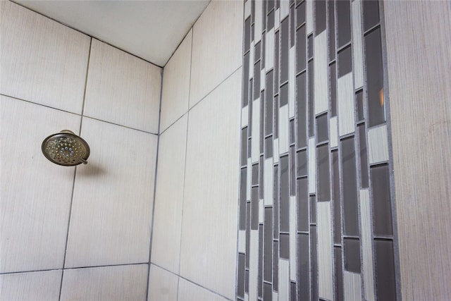 interior details featuring walk in shower