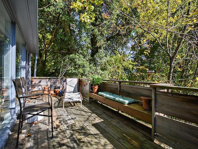 view of wooden terrace