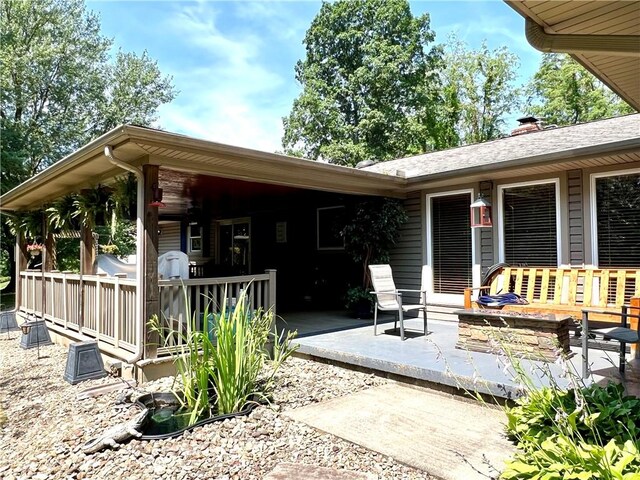 rear view of house with a patio area