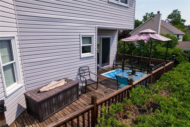 view of wooden deck