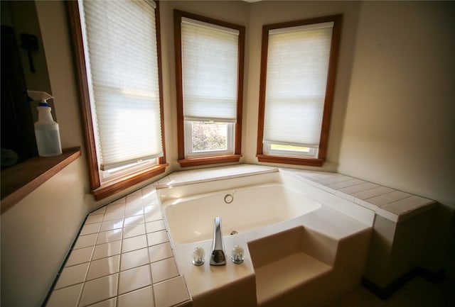 bathroom featuring a bath to relax in