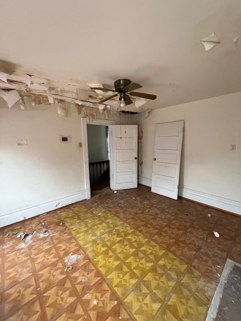 613 Center St, Versailles Boro, PA 15132 - empty room with ceiling fan