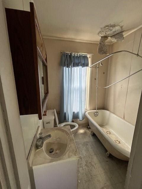 613 Center St, Versailles Boro, PA 15132 - full bathroom with bathtub / shower combination, toilet, and sink
