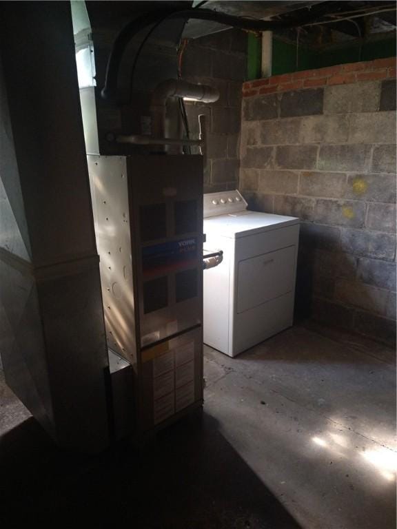 interior space featuring washer / clothes dryer