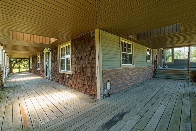 deck featuring a porch